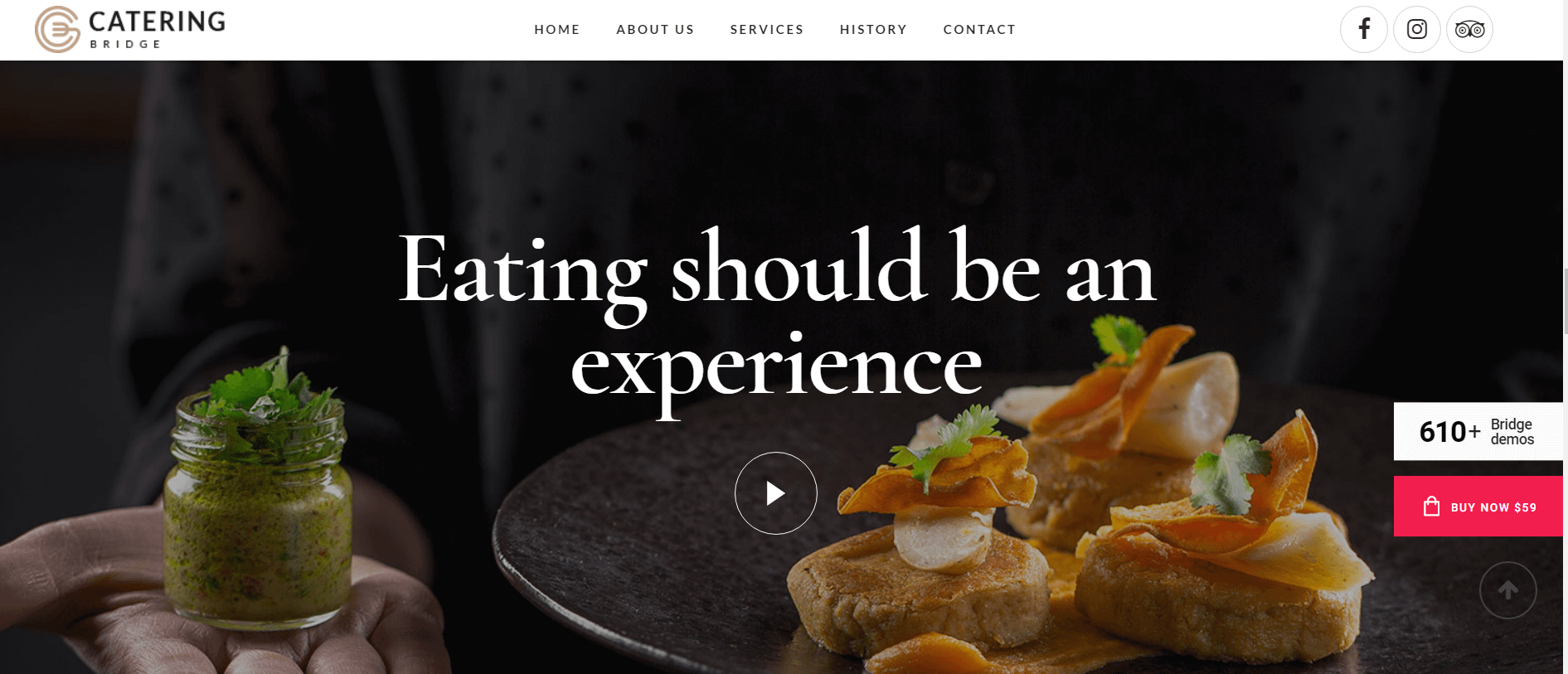 Catering landing page